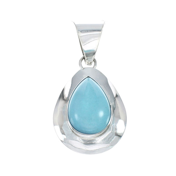 Navajo Turquoise Tear Drop Pendant JX129874